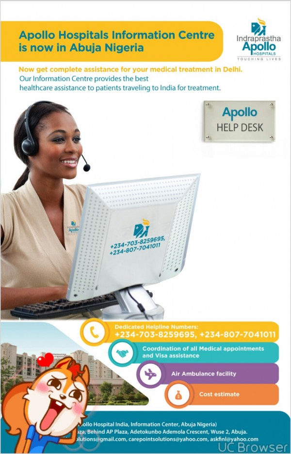 Apollo Hospital India Abuja Nigeria Contact Phone Address